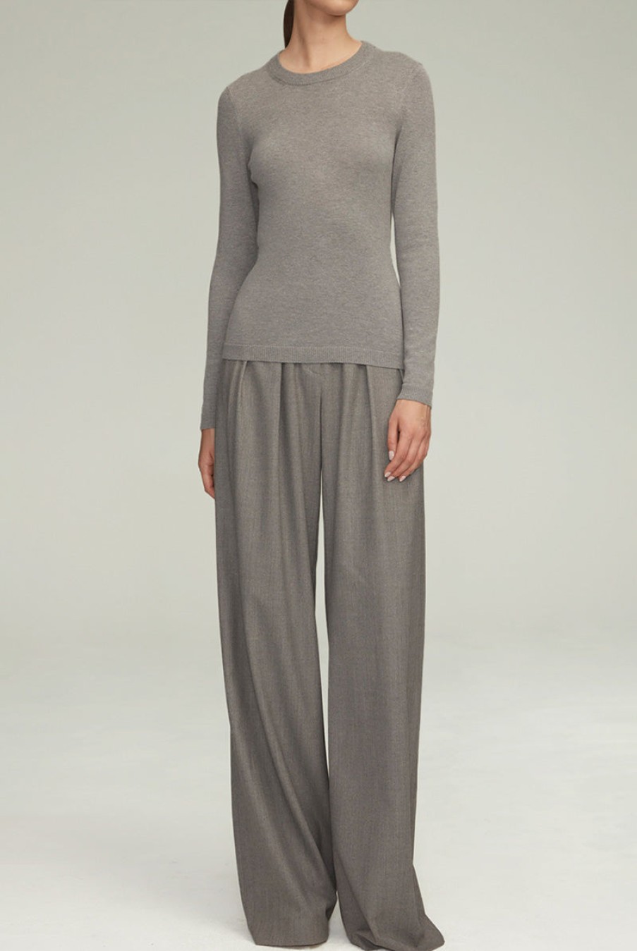 Knitwear BRANDON MAXWELL | The Eleanor Crewneck In Grey