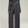 Bottoms BRANDON MAXWELL | The Holland Trouser In Navy