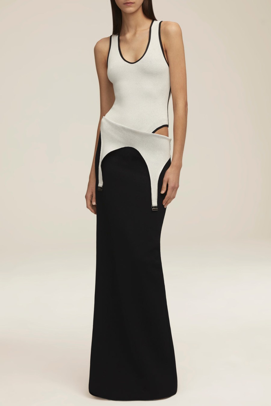 Tops BRANDON MAXWELL | The Mimi Bodysuit Reversible In Black And White