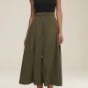 Bottoms BRANDON MAXWELL | The Becca Skirt In Dark Olive