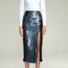 Bottoms BRANDON MAXWELL | The Emery Skirt In Navy