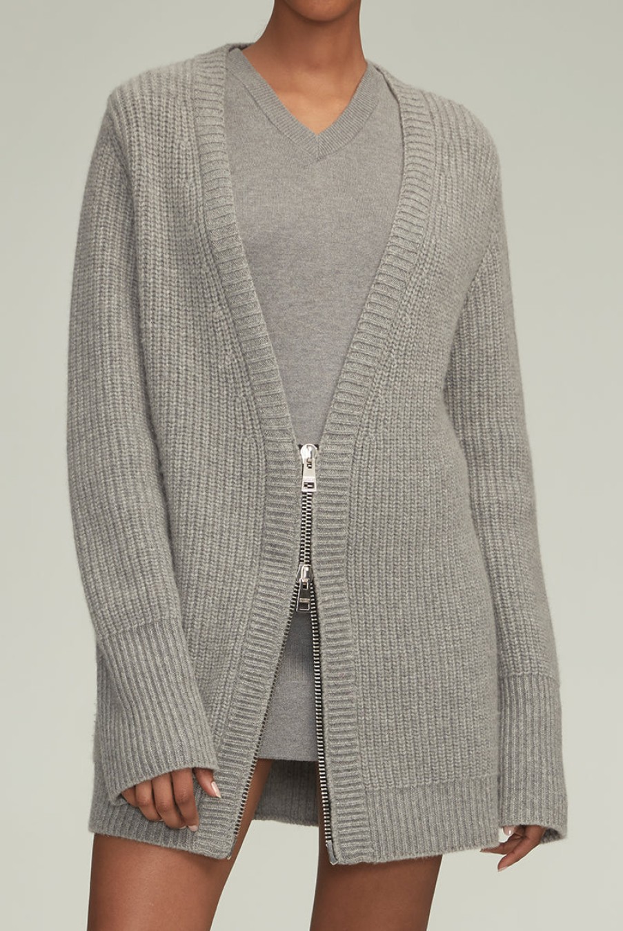 Knitwear BRANDON MAXWELL | The Harlan Sweater In Melange Grey